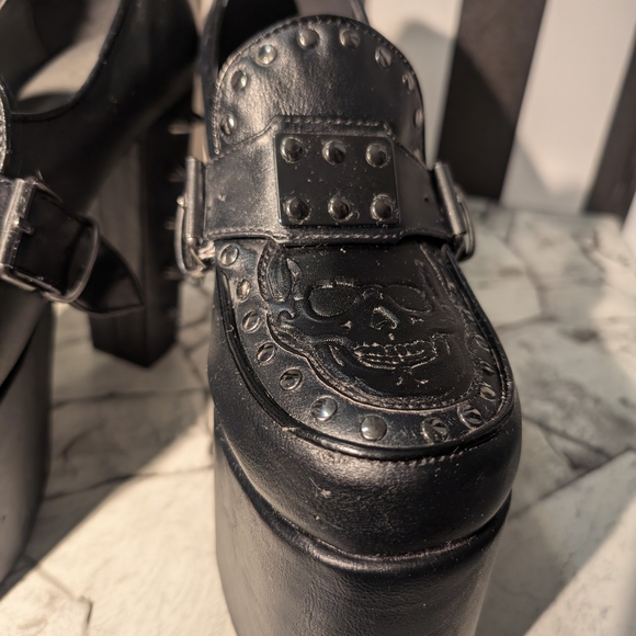 Demonia Platform Spikey Mary Janes 10 - Picture 6 of 8